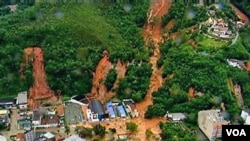Hampir 500 tewas dan ratusan lainnya kehilangan tempat tinggal akibat longsornya wilayah perbukitan di Teresopolis, dekat Rio de Janeiro.
