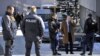 La police déployée après une "petite explosion" survenue au Morosani Posthotel, à Davos, Suisse, , le 27 janvier 2011 .