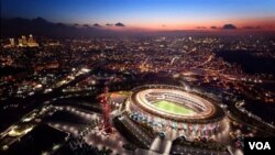 Stadion Olimpiade West Ham sebagaimana yang diilustrasikan seorang artis pasca Olimpiade 2012 (foto: dok).