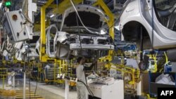 Une usine Renault à Melloussa, dans le port de Tanger, le 12 mars 2018.