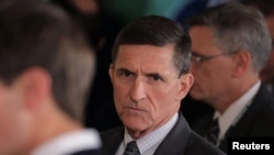Teniente general retirado del Ejército, Michael Flynn, en foto de archivo. Feb. 13, 2017.