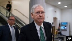 Le chef de la majorité républicaine au sénat, Mitch McConnell. 
