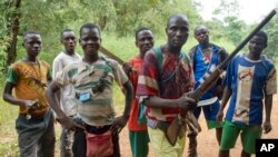 Des anti-balaka, Boubou, entre Bossangoa et Bouca.
