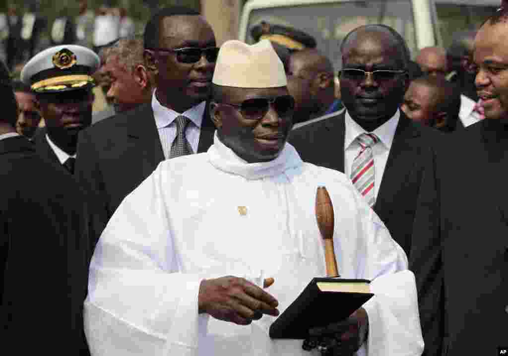 Le président de la Gambie, Yahya Jammeh, lors d'une séance d'ouverture du 17e Sommet de l'Union africaine, le 30 juin 2011.