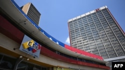 Fachada de la sede del Consejo Nacional Electoral de Venezuela. 