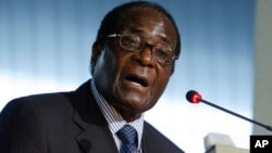 Zimbabwean President Robert Mugabe delivers his speech at the United Nations Food and Agriculture Organization FAO headquarters during a World Summit on Food Security, in Rome, Tuesday, Nov. 17, 2009. (AP Photo/Alessandra Tarantino, pool)