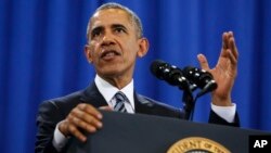 Arhiva - predsednik Barak Obama govori u bazi Mek Dil u Tampi na Floridi 6. decembra 2016. (Monica Herndon/Tampa Bay Times via AP, Pool)