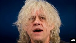 Musisi rock Irlandia dan penyelenggara kegiatan amal Bob Geldof (foto: dok).
