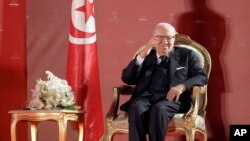 Le président tunisien Béji Caïd Essebsi à Monastir en Tunisie le 6 avril 2019.