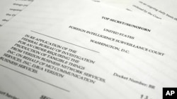 Copy of U.S. Foreign Intelligence Surveillance Court order requiring Verizon on an "ongoing, daily basis," to give the National Security Administration information on all landline and mobile telephone calls of Verizon Business in its systems, June 6, 2013.