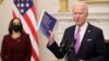 El presidente de los Estados Unidos, Biden, participa en un evento de respuesta al coronavirus en la Casa Blanca en Washington, el 21 de febrero del 2021. 