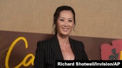 Olivia Cheng arrives at the Los Angeles premiere of "Camping" on Oct. 10, 2018, at Paramount Studios. 