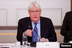 Kepala Koordinator Kemanusiaan PBB Martin Griffiths berbicara pada konferensi kemanusiaan internasional untuk warga sipil di Gaza, di Paris, Prancis 9 November 2023 lalu.