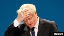 FILE - Boris Johnson, a leadership candidate for Britain's Conservative Party, attends a hustings event in Manchester, Britain, June 29, 2019. (Reuters)