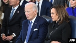 Džo Bajden i Kamala Haris na ceremoniji u Kapitolu (Foto: SAUL LOEB / POOL / AFP)