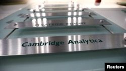 Bureau de Cambridge Analytica dans le centre de Londres, Grande-Bretagne, le 21 mars 2018.