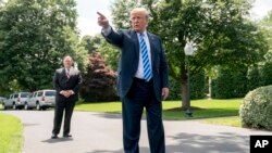Le président Donald Trump après sa rencontre avec un officiel de la Corée du Nord à Washington, le 1er juin 2018.