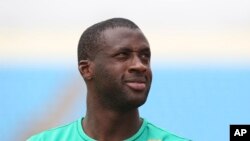 Le milieu international Yaya Touré, lors de la CAN 2015 en Guinée Equatoriale. 