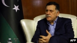 Le Premier ministre Fayez al-Sarraj du gouvernement d'union libyen à Tripoli, le 8 novembre 2018