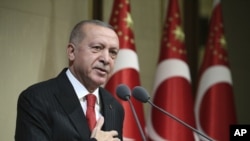 Presiden Turki Recep Tayyip Erdogan di Ankara, Turki, 29 Oktober 2019. (Foto: dok).