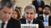 Menteri Luar Negeri Pakistan Shah Mehmood Qureshi berpidato di depan Dewan Hak Asasi Manusia PBB pada 10 September 2019 di Jenewa. (Foto: AFP/Fabrice Coffrini)