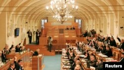 捷克參議院2009年5月6日舉行院會的情景（路透社）