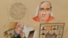 Sketch de Alex Saab en la sala de audiencias durante su lectura de cargos en un tribunal federal en Miami, 18 de octubre de 2021.