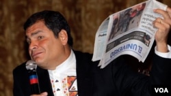 El mandatario también demandó a el diario El Universo que ahora deberá pagarle 40 millones de dólares.