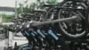 Thousands of bicycles are being placed around London to help ease transportation problems.