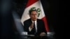 Peru's President Martin Vizcarra speaks to foreign media at the government palace in Lima, Oct. 29, 2018. 