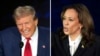Republican presidential nominee former President Donald Trump, left, and Democratic presidential nominee Vice President Kamala Harris during an ABC News presidential debate at the National Constitution Center, Sept. 10, 2024, in Philadelphia. 