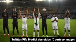 Al-Jazira, un club d'Abou Dhabi, s'est qualifié pour les demi-finales du Mondial des clubs après sa victoire 1 à 0 devant les Japonais d'Urawa Red Diamonds, le 9 décembre 2017. (Twittter/Fifa Modial des clubs)