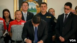 Gobierno anuncia declaración de estado de emergencia Nacional, Casa Presidencial, Costa Rica. 16 Marzo 2020. Foto: Roberto Carlos Sánchez @rosanchezphoto