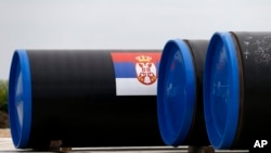 Cevi postavljene u gasovod Južni tok, u Šajkašu 2014. godine