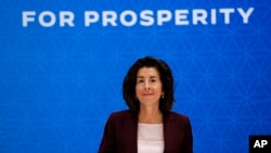 美国商务部长吉娜·雷蒙多(Gina Raimondo)2023年11月14日在APEC峰会期间主持IPEF框架谈判。(媒体联访照片)