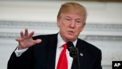 Presiden Donald Trump di Gedung Putih, Washington, 26 Februari 2018. 