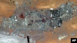 10月8日衛星圖片顯示的阿爾及利亞阿梅納斯天然氣廠情況