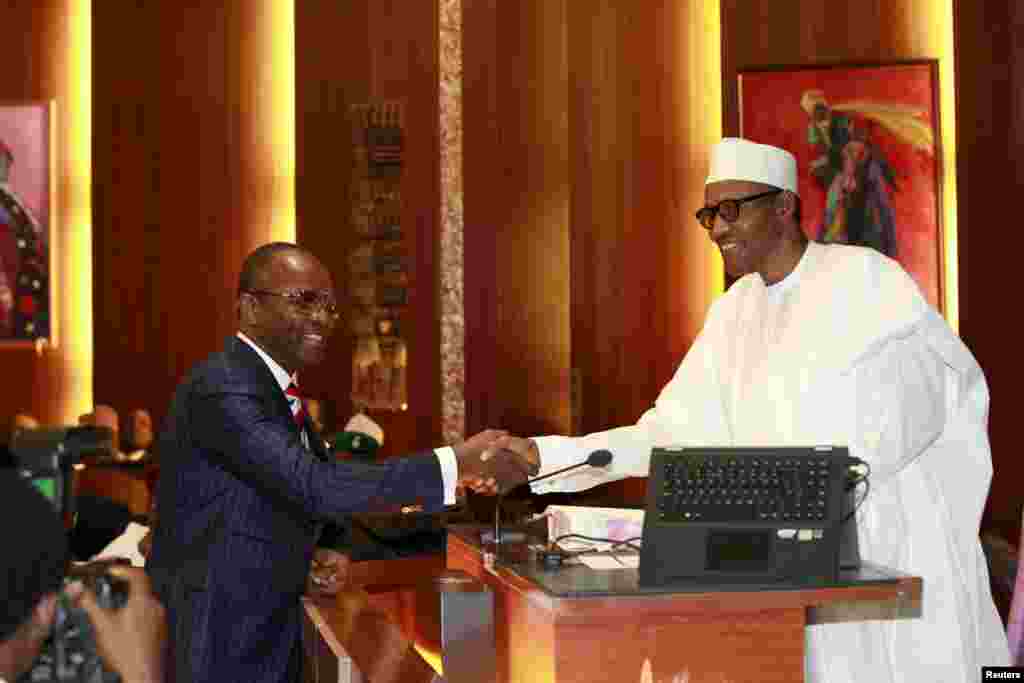 Karamin Ministan Man Fetur Ibe Kachikwu Da Shugaba Muhammadu Buhari