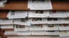 Old issues of the Cambodia Daily newspaper on display at the Daily's office, Phnom Penh, Cambodia, September 4, 2017. (Khan Sokummono/VOA Khmer) 