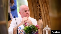 El presidente de la FIFA durante la cumbre del G20 en Balí, Indonesia, el martes 15 de noviembre de 2022. 