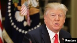 Le président Donald Trump, 11 avril 2017.