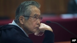  Alberto Fujimori, lors d'un procès près de Lima, au Pérou, le 28 juin 2016.