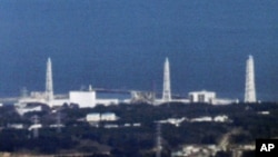 An aerial view shows Fukushima Daiichi nuclear power plant in Fukushima