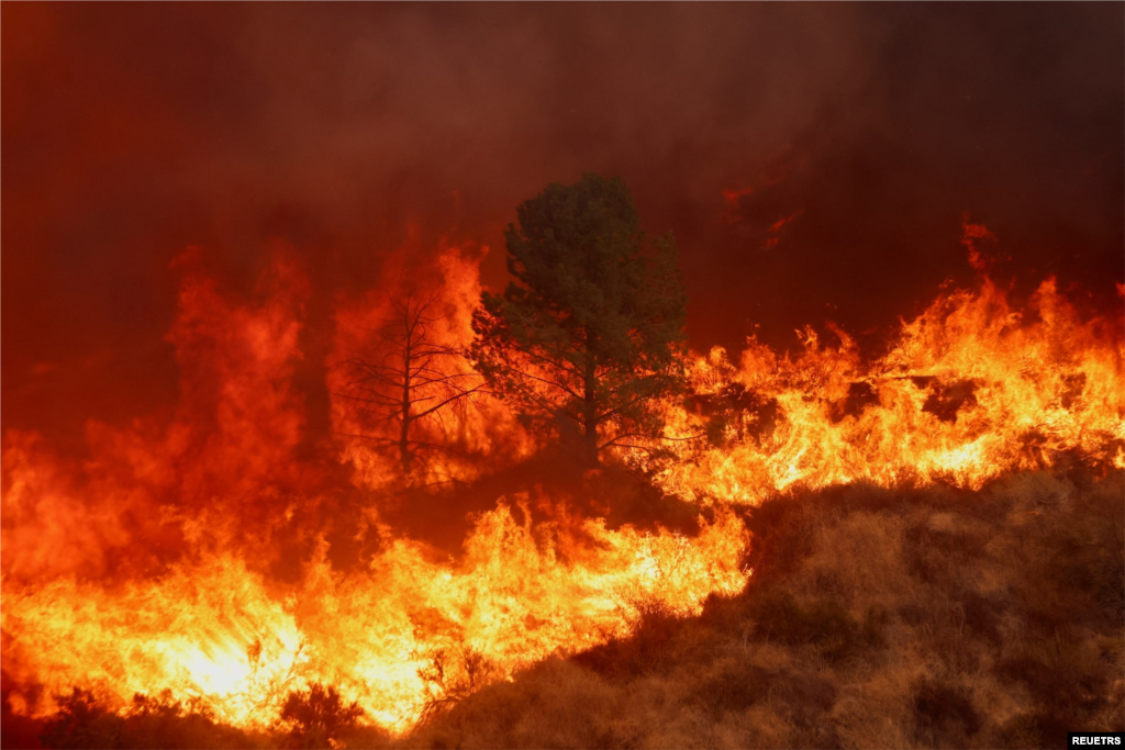 wildfire near Los Angeles / آتشسوزی در نزدیکی لسآنجلس