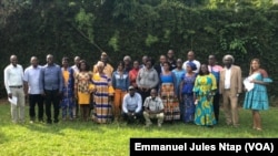 Les participants à la concertation sur la lutte contre la déforestation au Cameroun à Yaoundé, le 2 octobre 2020 (VOA/Emmanuel Jules Ntap) 
