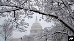 国会山雪景(2018年3月21日)