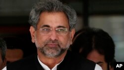 FILE - Pakistan's Prime Minister Shahid Khaqan Abbasi.