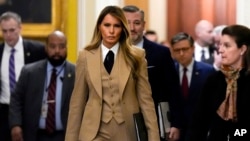 Перша леді Меланія Трамп у Конгресі, 3 березня 2025. AP Photo/Julia Demaree Nikhinson