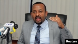 Abiy Ahmaed lors d'une conférence de presse à Addis Abeba, Ethiopie, 4 décembre 2015.
