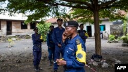 Des policiers à Goma, Nord-Kivu, DRC, 29 décembre 2018.